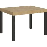 Itamoby Ausziehbarer Tisch 80x120/204 cm Everyday Gestell Eiche Natur Anthrazit