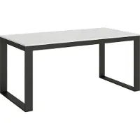 Itamoby Ausziehbarer Tisch 90 x 180/284 cm, Gestell Tecno Evolution, Esche weiß, Anthrazit