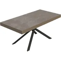 Itamoby Niket taubengrauer ausziehbarer Tisch 200/304x90 cm mit anthrazitfarbenen Beinen
