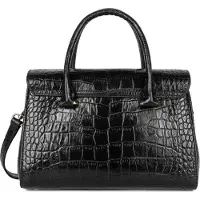 LANCASTER PARIS Handtasche, Umhängetasche mit Verschluss, Modell S, Farbe Schwarz