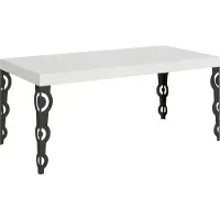Itamoby Ausziehbarer Tisch 90 x 180/440 cm, Gestell Karamay, Esche weiß, Anthrazit