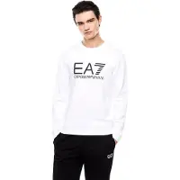 EA7 für Herren. 7M002278_AF22266 Core Identity Sweatshirt weiß (XS), Lässig, Baumwolle, Kurzarm