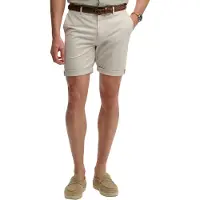 Superdry für Herren. M7110486A Premium Regular Regular kurze Chino grau (36), Lässig, Baumwolle