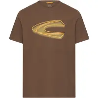 Camel active Print-Shirt , Herren, Gr. XXL, braun (mud braun), Jersey, Obermaterial: 100% Baumwolle, bedruckt, normal hüftbedeckend, Rundhals, Shirts Print-Shirt, mit Logo-Print