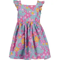 Blue Seven Sommerkleid "Kleid", Mädchen, Gr. 128, bunt (4219, pink ao), 100% Baumwolle, normal, Kleider Sommerkleid
