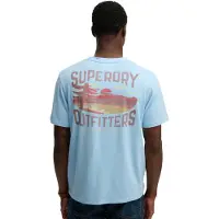 Superdry für Herren. M1012358A Outdoor Berg-T-Shirt blau (XXL), Lässig, Baumwolle, Kurzarm