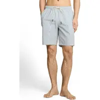 Tom Tailor Badehose , Herren, Gr. XL, N-Gr, grau (blau beige), Web, Obermaterial: 100% Polyester. Futter: 100% Polyester, gestreift, Badehosen Badehose, im Streifen-Design und mit Eingrifftaschen