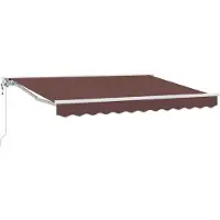 Syfax Elektrische Markise 3,5 x 2 m Braun 100% Polyester