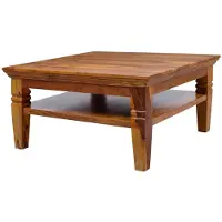 MASSIVMOEBEL24.DE Couchtisch Akazie 85x85x45 honig lackiert OXFORD #0316