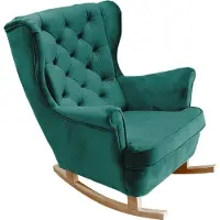 Domo DomoHome Relaxsessel Armlehnensessel Armlehnen Fernsehsessel Loungesessel Polstersessel Couchsessel Armsessel Chair Wohnzimmersessel Ohrensessel | 102x81x95cm | Green_29852
