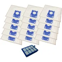 KOMA Consulting s.r.o. KOMA SB02PL - Zubehörsatz für Electrolux, AEG, Philips Staubsauger, 15 Staubsaugerbeutel, 1 Hepa-Filter