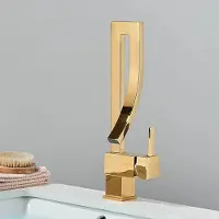 OEM Waschtischarmatur, deckenmontiert, Einhebel, Goldene