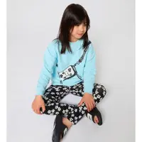 Marc Jacobs für Mädchen. W60753 Blau bedrucktes Sweatshirt (12Y= 150cm), Lässig, Baumwolle, Kinderbekleidung
