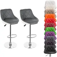 StarTech.com 2er-Set Barhocker - Höhenverstellbar - 360° drehbar - Gepolsterter Sitz - Metallgestell - Ohne Armlehnen - Orange