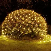 Lapamax 6X4M 660LED Lichternetz Außen Innen Netz Lichtervorhang Weihnachtsdeko 8 Modi Lichterkette für Büsche Garten Balkon Weihnachtsbeleuchtung Warmweiß