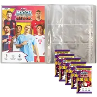 Topps Champions League 2023/24 - Trading Cards - 1 Leere Sammelmappe + 5 Booster