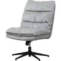 Moonbite Armloser Drehstuhl in Chenille, 63,5 cm breiter Sitz, höhenverstellbar 48–54 cm, Kippfunktion, Stahlbasis, bis 120 kg, Chenille, Grau