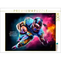 CALVENDO Puzzle Ein Motiv aus dem Kalender American Football und Motivation | 1000 Teile Lege-Größe 64 × 48 cm Foto-Puzzle für glückliche Stunden