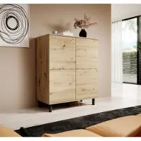 Jerpax Kommode 4-Türig, Aufbewahrungsschrank, Sideboard, 100 cm, Artisan, Loft-Design, "Masimo"