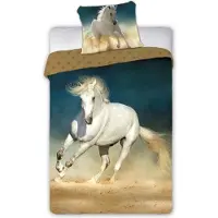 Texpot Bettwäschegarnitur 160x200 cm + 70x80 cm Pferd Schimmel 160x200 cm + 70x80 cm - Horses 001