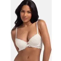 Dorina Bügel-BH "Lorelei", Damen, Gr. 95, Cup B, beige (ivory), Obermaterial: 66% Polyamid, 27% Polyester, 7% Elasthan, BHs Bügel-BH, leicht wattiert, Spitzendetails