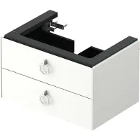 Duravit White Tulip, Waschtischunterbau wandhängend, Breite 684 x Tiefe 458mm, mit 2 Schubkästen