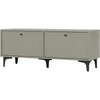Masseno TV-Schrank TORINO 120,6 cm Fernsehschrank mit 2 Türen TV-Lowboard für Wohnzimmer Modern 120,6x40,8x48,5 cm Hellgrün / Hellgrün