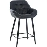 BellaFurn Barhocker – Haltehocker, modernes Design, Fußstütze und 150 kg Tragkraft | Farbe: dunkelgrau, Material: Staub