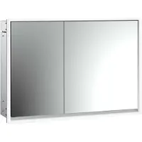 Emco loft Lichtspiegelschrank, 1000mm, 2 Türen, Unterputzmodell, aluminium/weiß, 979806115