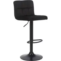 BellaFurn Moderner Barhocker - Barhocker - Ergonomisches Design, Samtpolsterung | Farbe: Schwarz