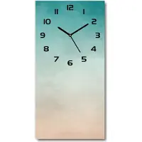 Tulup Wanduhr aus Glas – 30x60 cm - Glasbild - Glasuhr - Gehärtetes Glas -Rauch