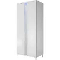 EURO-MEBLE Kleiderschrank 2D MARCO 90 gloss, LED ! (WEISS)