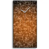 Coloray Wandbild Leinwand Bilder Wanduhr 30x60 Abstrakte Kunst Dreiecke Geometrisch - weiße Hände