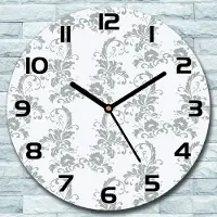Coloray Wanduhr aus Glas Rund fi 30 Lilien blüten Quarz Deko Schlafzimmer Büro