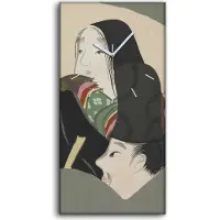 Coloray Küchenuhr Bürouhr Leinwand Uhr Quarz 30x60 Malerei Abstrakte Kunst Menschen - weiße Hände