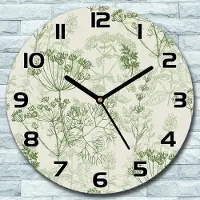 Coloray Wanduhr aus Glas Rund fi 30 Kräuter Französisch Quarz Deko Schlafzimmer Büro