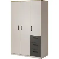 Mzm24 Schrank mit Schubladen Billz 3D3S 120 Kaschmir/Eiche Cremona