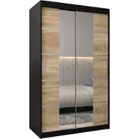 MEBLE KRYSPOL Kleiderschrank, Schiebetürenschrank Schlafzimmer, Schrank mit Spiegel VERONA 4 120 cm