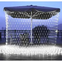 Lapamax 1.5x1.5M 96 LEDs Lichterkette Innen Lichternetz, Weihnachtsbeleuchtung mit 8 Modi, für Weihnachten Party Garten Deko, Kaltweiß