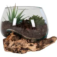 Freiraum Dekovase >San-Marino< in Natur, Massivholz - 15x15x15cm (BxHxT)