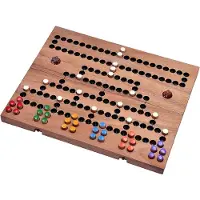 Logoplay Holzspiele Blockade – Würfel- und Strategiespiel - für 2 bis 6 Spieler - Spielfeld 26 x 33 cm klappbar