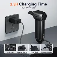 StarTech.com Elektrischer Druckluft-Staubbläser - DF100 - Kabellos - Wiederaufladbar - Akku enthalten - Tragbar für Auto/Haushalt/PC - Schwarz