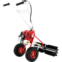StarTech.com Benzin-Kehrmaschine - Handgeführter Walzenbesen - 43 cm³ 1,27 kW - 2-Takt, luftgekühlt, 1-Zylinder - Seilzugstart - Rot