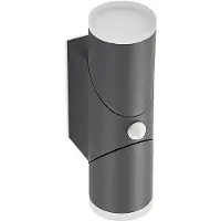 LINDBY Aspyn LED-Außenwandleuchte, 2fl, Sensor