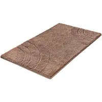 Kleine wolke Badematte "»Saturn«, Badvorleger, Badezimmer Teppich", braun (taupe), H:25mm, Polyacryl, Badematten, Badematte, Badteppich, Uni Farben, modernes Design, Hoch-Tief Effekt