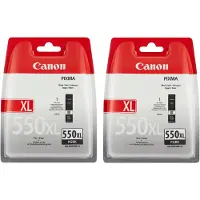 Canon PGI-550XL BK Twin Pack, Schwarz, 2 Stück(e), Doppelpack