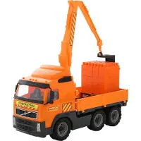 Polesie VOLVO Truck Kranwagen mit Baustein-Mix auf Palette