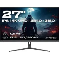Japannext Gaming Monitor 27" Dual Mode 160Hz/4K (3840x2160) & 320Hz/FHD (1920x1080) 0.5ms JN-IPS27G1632UF