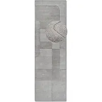 Villeroy & Boch 1100000002199 "Charlotte", grau, B:80cm H:10mm L:250cm, Wolle, Teppiche, 1100000002199, Läufer, Handgewebt, Wolle, Natur, Läufer, Wohnzimmer, Geometrie