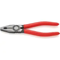 Knipex Kombizange mit Kunststoff überzogen schwarz atramentiert 180 mm - 0301180EAN